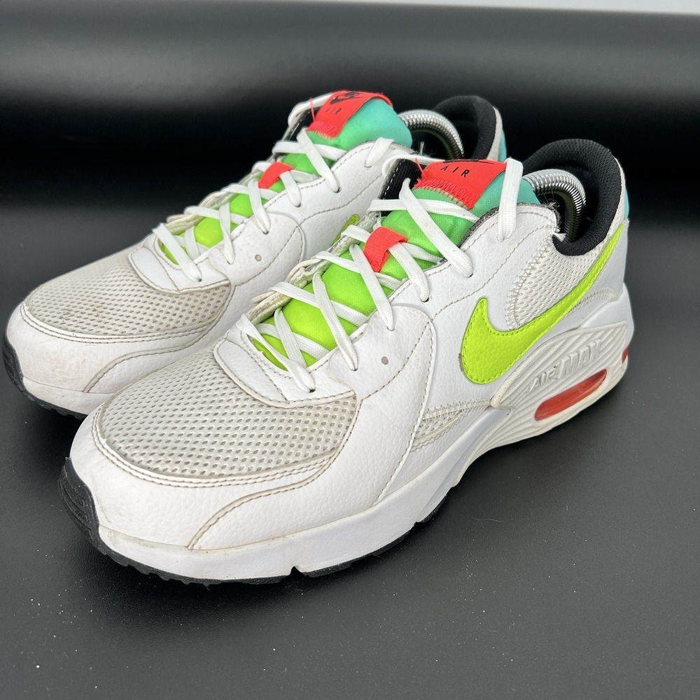 Nike Air Max Excee Running Shoes White Lime Volt CW5606-100 Women's Sz‎ US 10